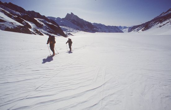 Caminant per la glacera Aletsch. Foto Quim Carreras 