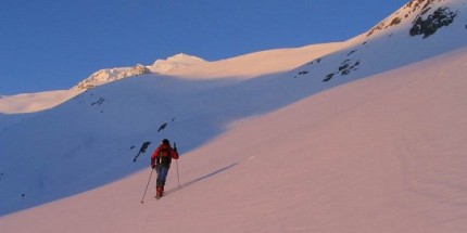 Ascensió a l'Aneto amb esquís. Col. Pito Costa
