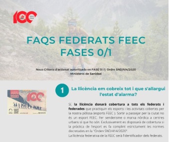 FAQS per a federats FEEC fase 0/1(17/05/2020)