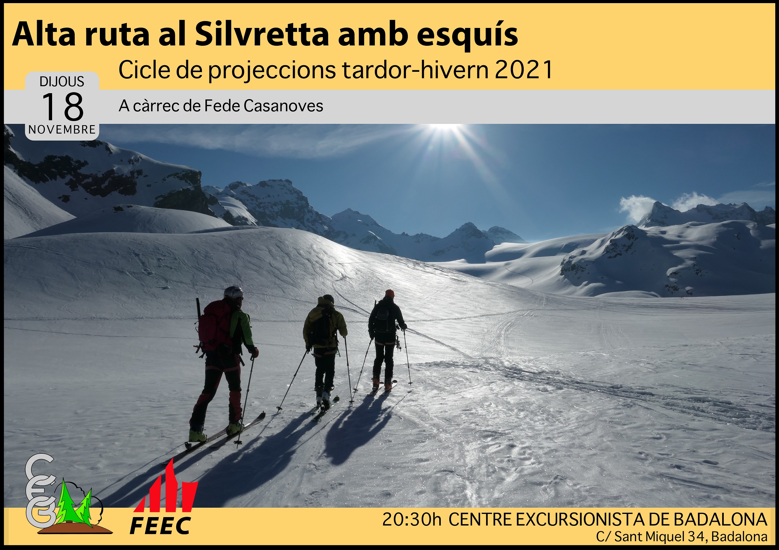 CEB - Projecció 'La Silvretta Route' - 18 Nov a les 20:30h