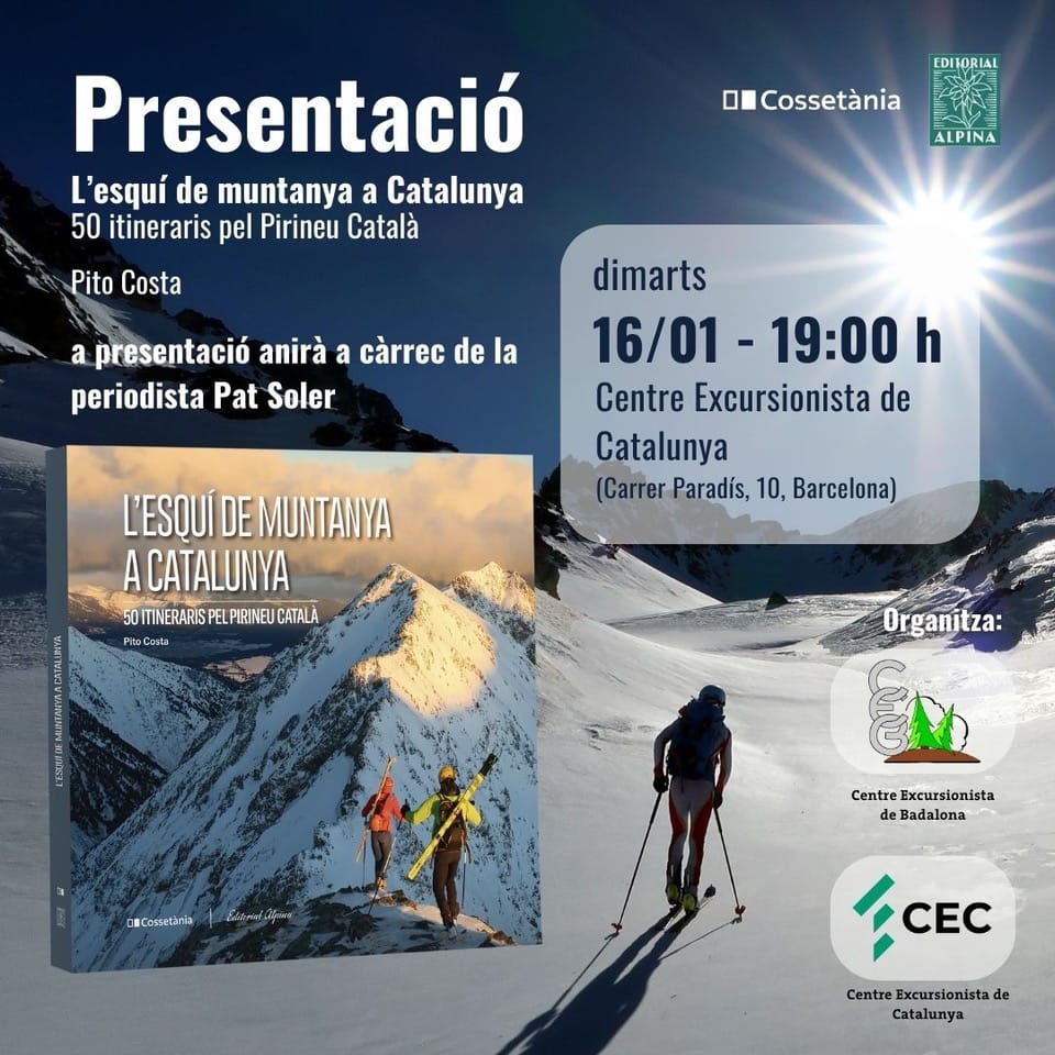 Presentació llibre "L'esquí de muntanya a Catalunya", d'en Pito Costa Presentació llibre "L'esquí de muntanya a Catalunya", d'en Pito Costa