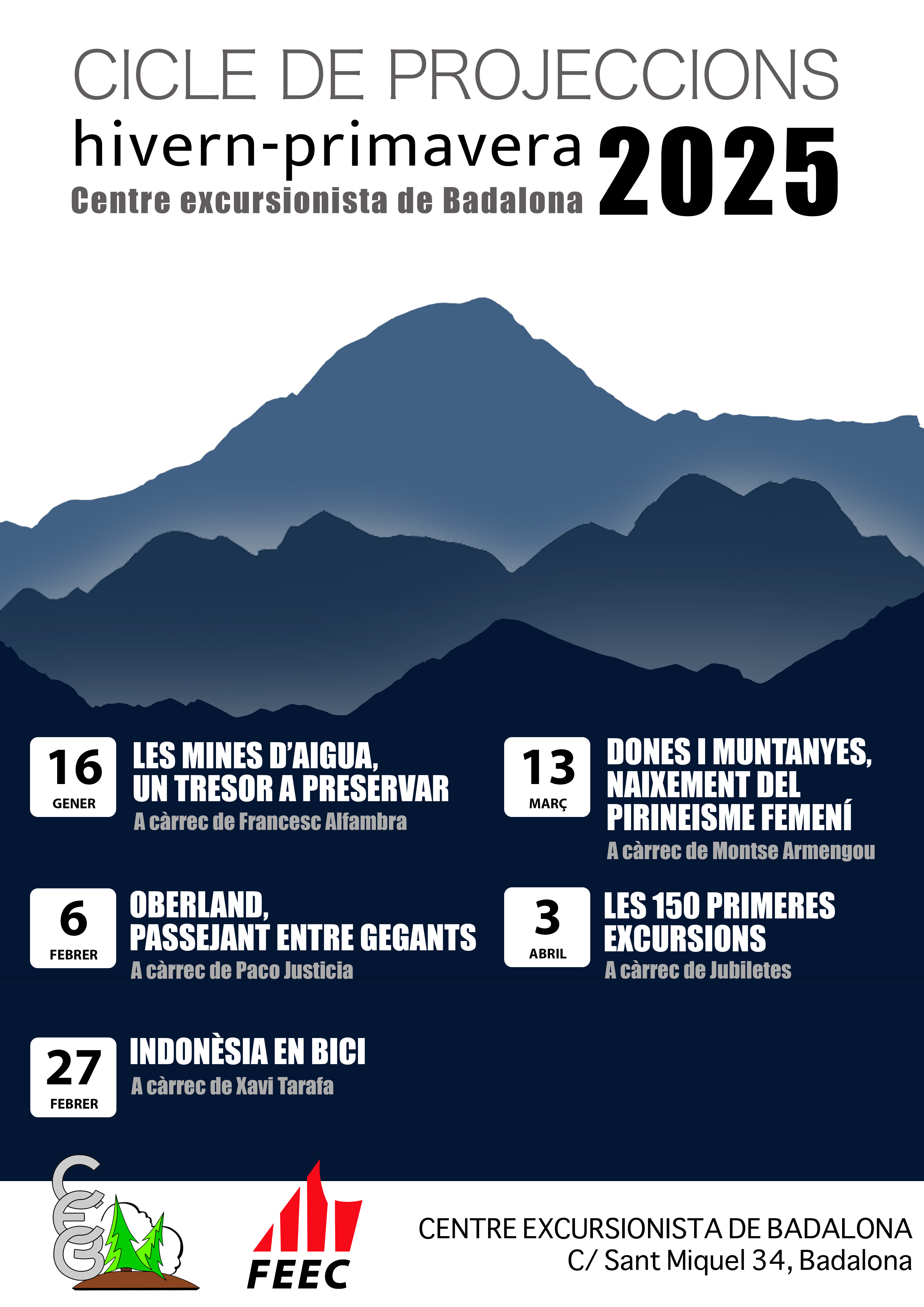 Programa Projeccions hivern-primavera 2025