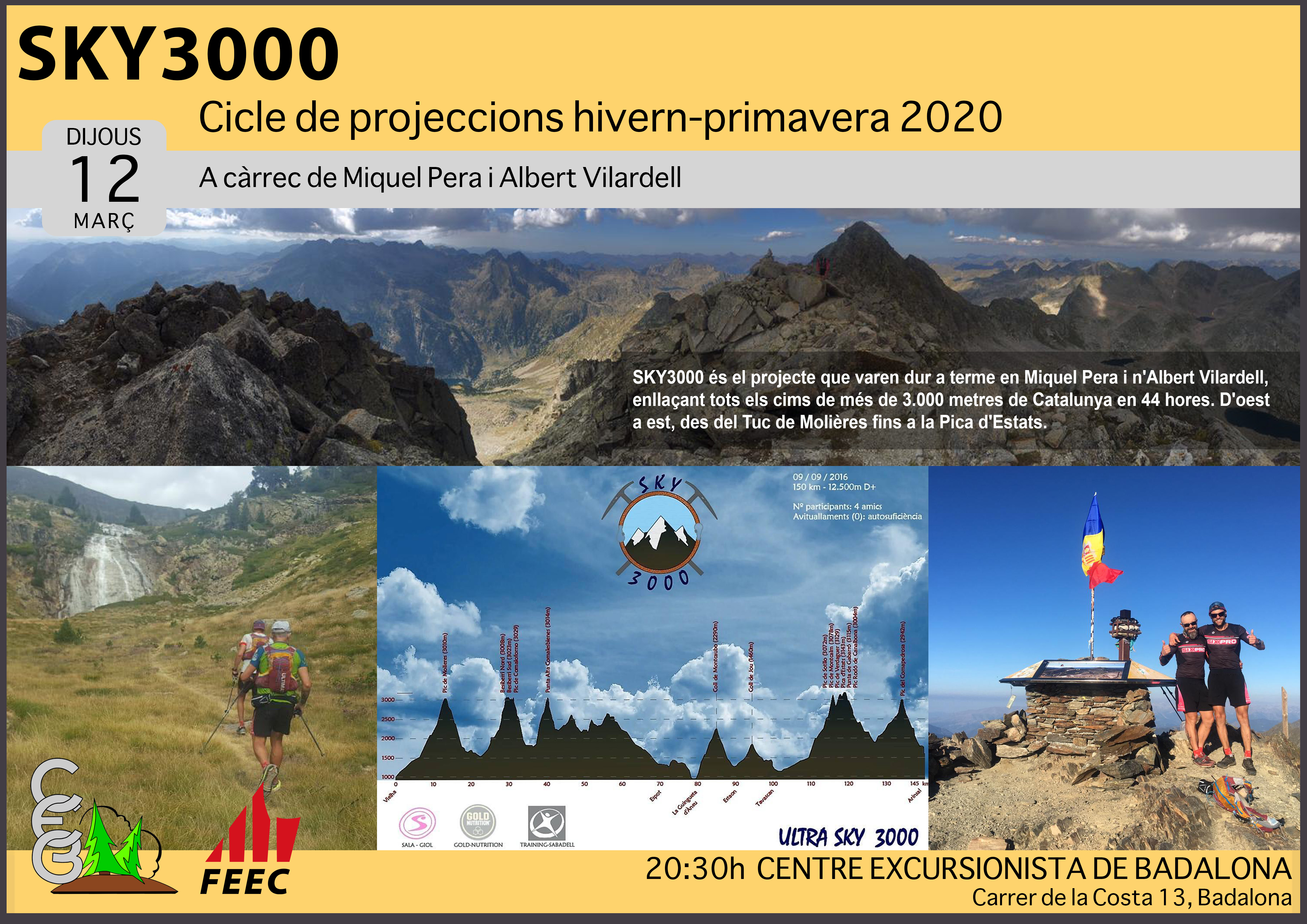 Projecció: Projecte Sky3000, a càrrec d'en Miquel Pera i n'Albert Vilardell.